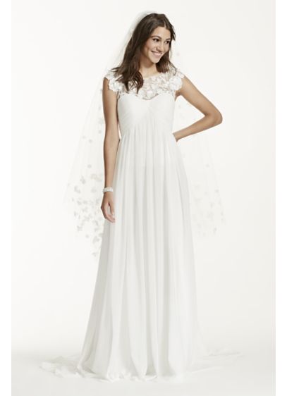 Long A-Line Glamorous Wedding Dress - Galina